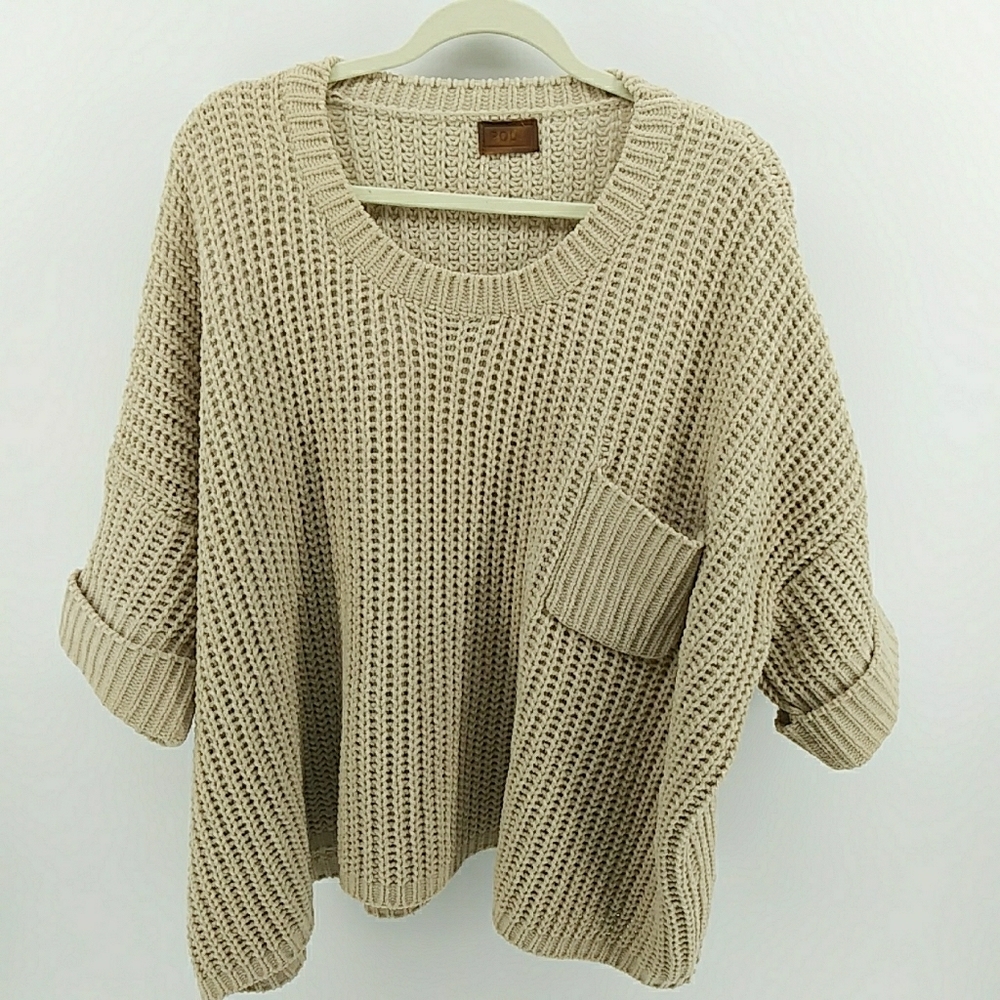 POL Knit Tan SOFT Sweater Top Small